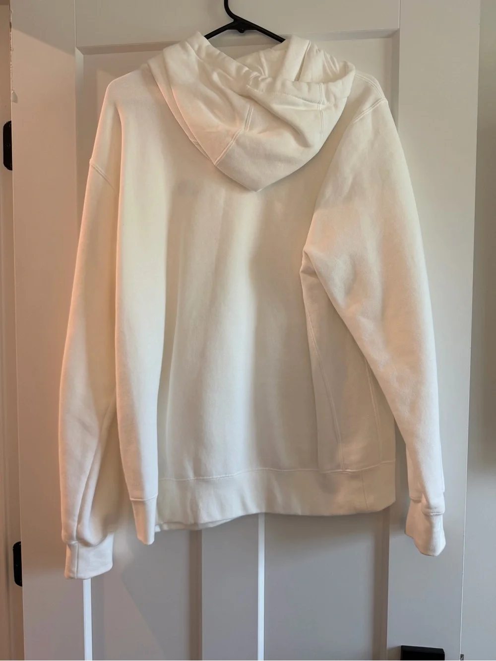 Nike White Pullover Hoodie with Black Swoosh